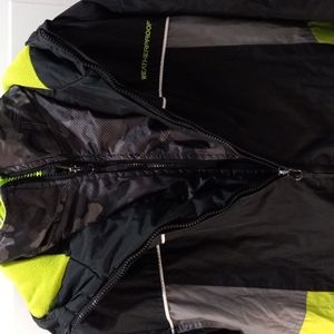 Black/Lime Green Ski Coat Double Zipper Size XL (18/20)